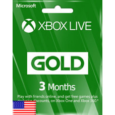 XBOX LIVE GOLD 3 MONTH SUBSCRIPTION (US)